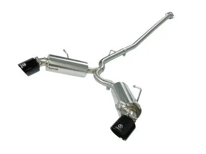 Takeda 2-1/2 In 304 Stainless Steel Cat-Back Exhaust System W/ Black Tip 1