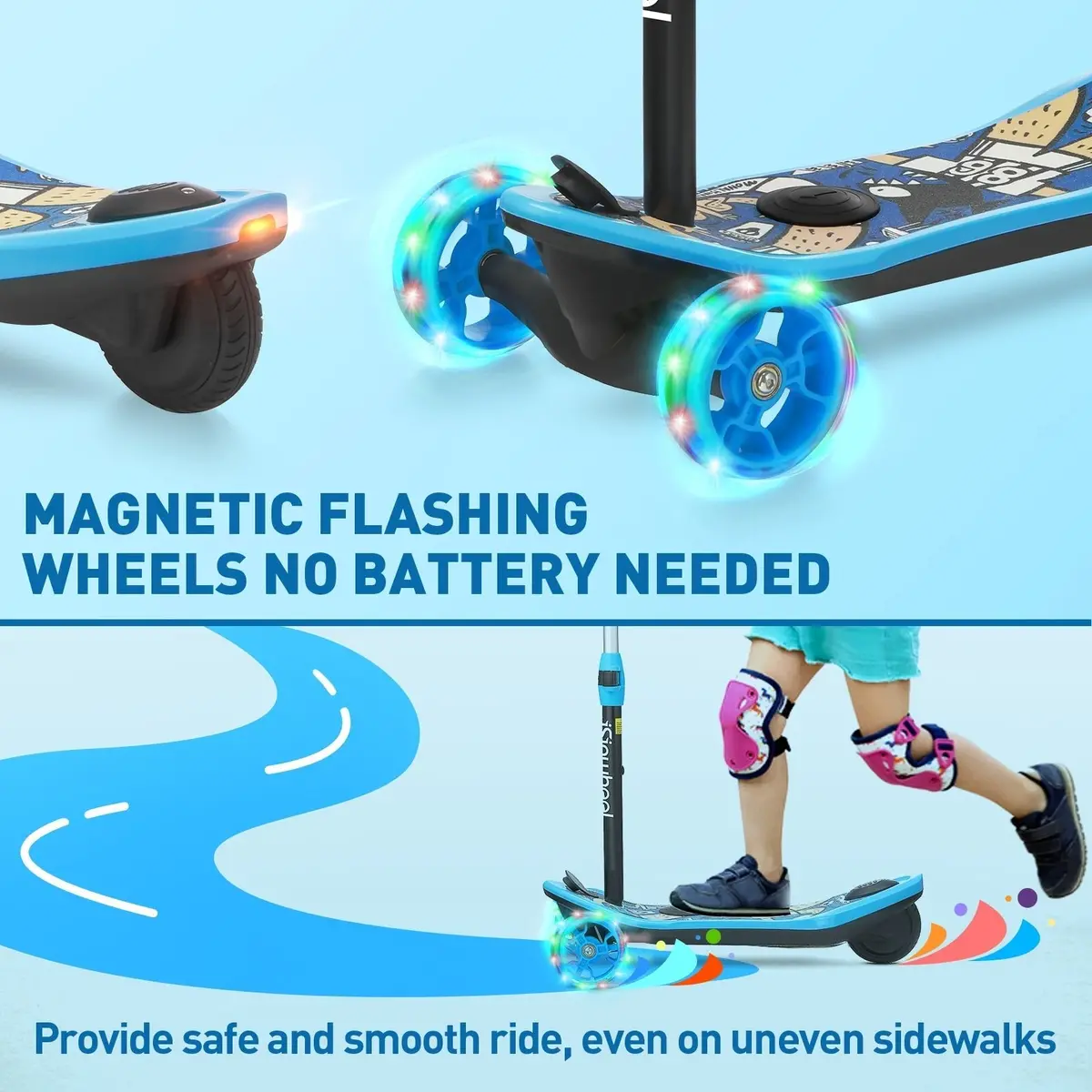 Isinwheel Long Range 3 Wheel Kids Electric Scooter 10