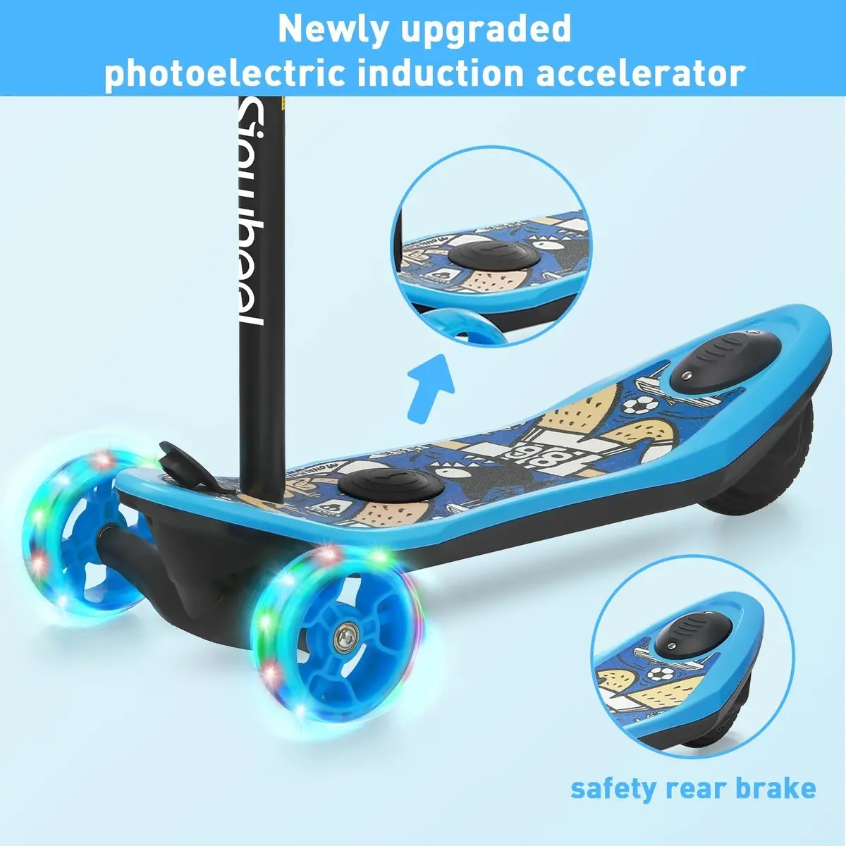 Isinwheel Long Range 3 Wheel Kids Electric Scooter 9