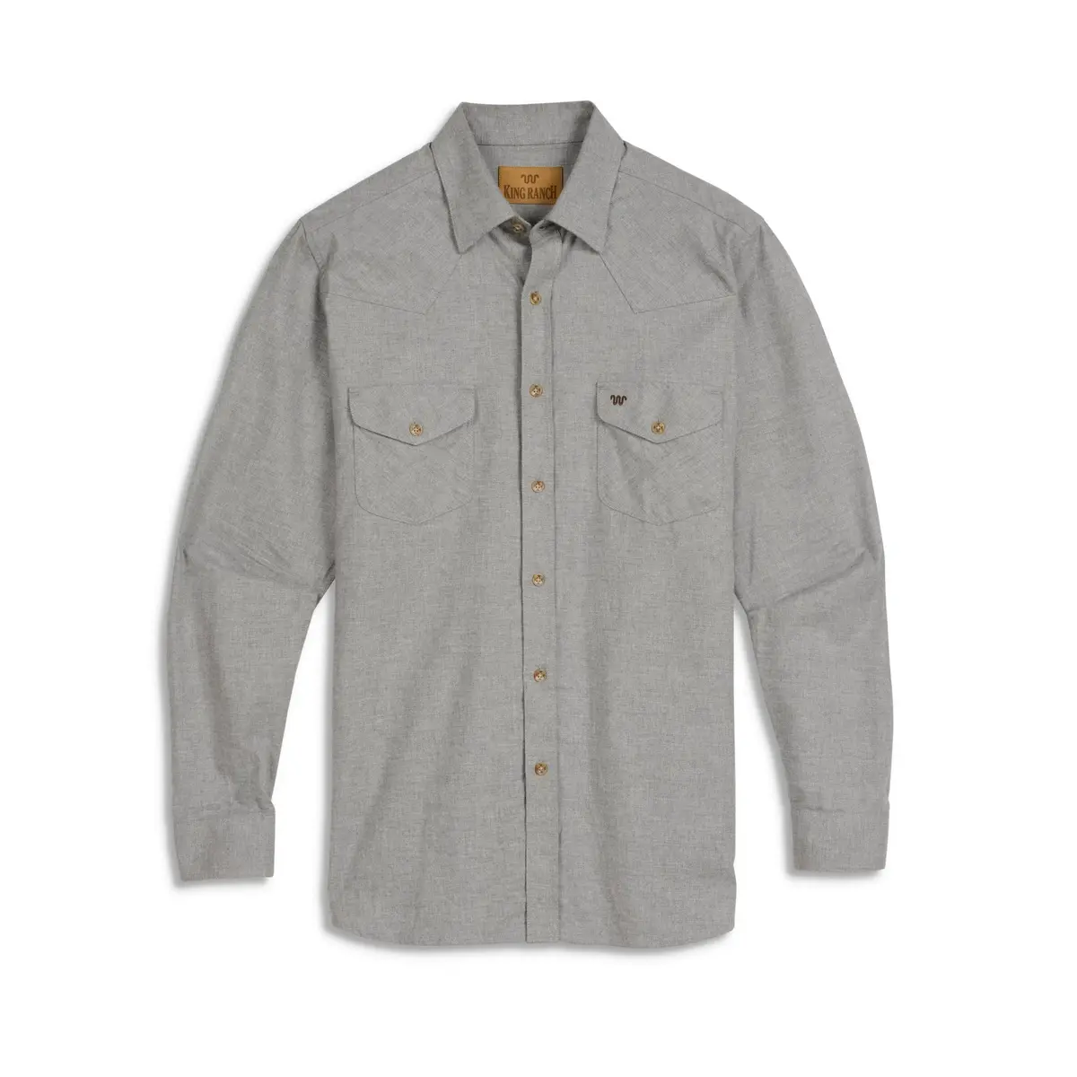 Western Solid Flannel Button Down 1