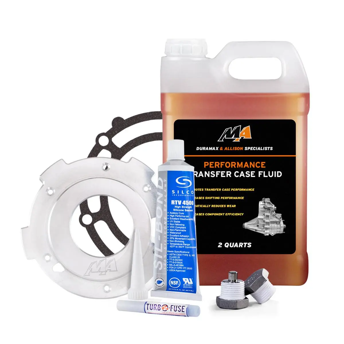 1998-2007 Duramax Transfer Case Pump Upgrade Kit - Magnetic Drain Plugs & Fluid (10382) 1