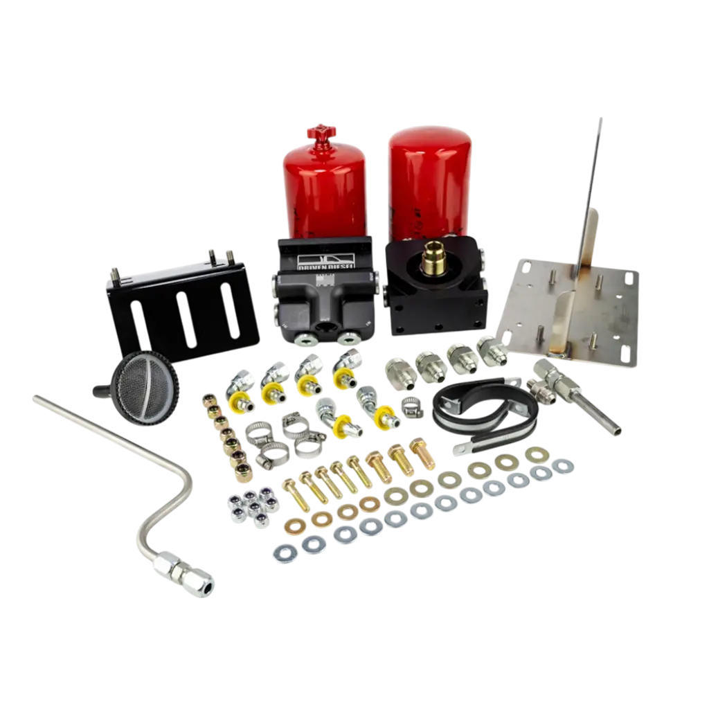 1999-2003 Powerstroke Pre/Post Fuel Filter Kit (Fuel Bowl Delete Prep) (Dd-73Fs-Ppk-Oem) 1