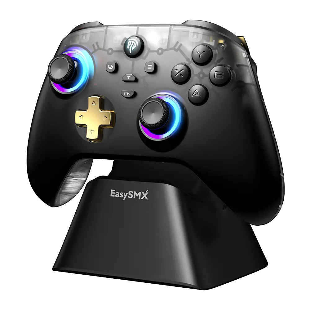 Easysmx® D05 Multiplatform Gaming Controller With Charging Dock, Hall Effect Joysticks And Triggers 1
