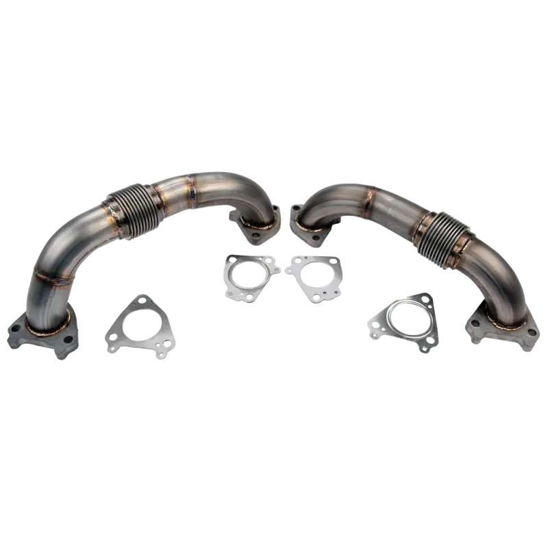 2001-2004 Duramax 2" Stainless Twin Turbo Up Pipe Kit (Wcf100589) 1