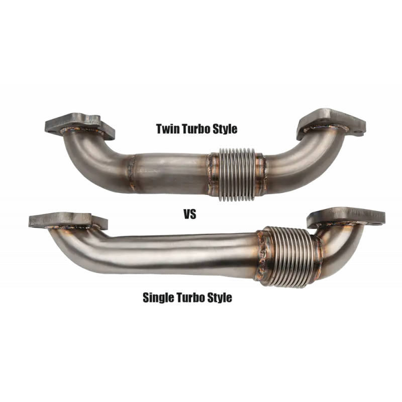 2001-2004 Duramax Passenger 2" Stainless Twin Turbo Style Up Pipe (Wcf100648) 2
