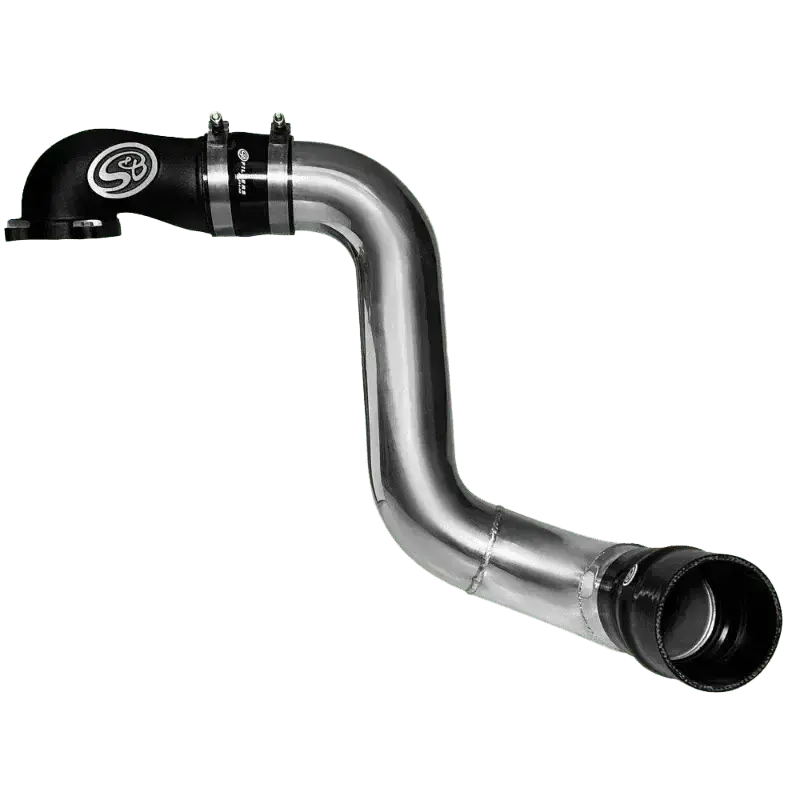 2003-2004 Powerstroke S&B Intake Elbow W/ Cold Side Intercooler Piping & Boots (76-1003B) 1