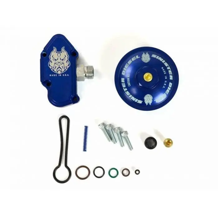 2003-2007 Powerstroke Blue Spring Kit W/Billet Spring Housing + Fuel Filter Cap (Sd-Fuelblk-6.0-Ffc) 1