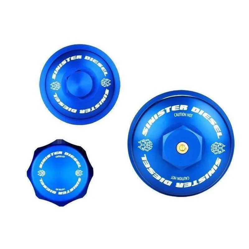 2003-2007 Powerstroke Sinister Billet Blue Cap Kit (Sd-Bck-6.0) 1