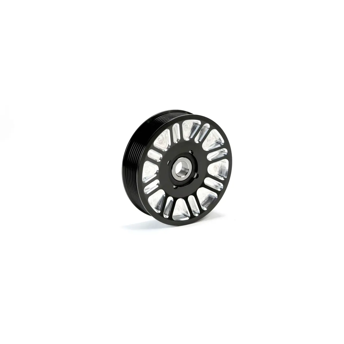 2003-2018 Cummins Black Contrast Cut Upper Fan Pulley Idler (Fpe-34657-Blk-Spk) 1