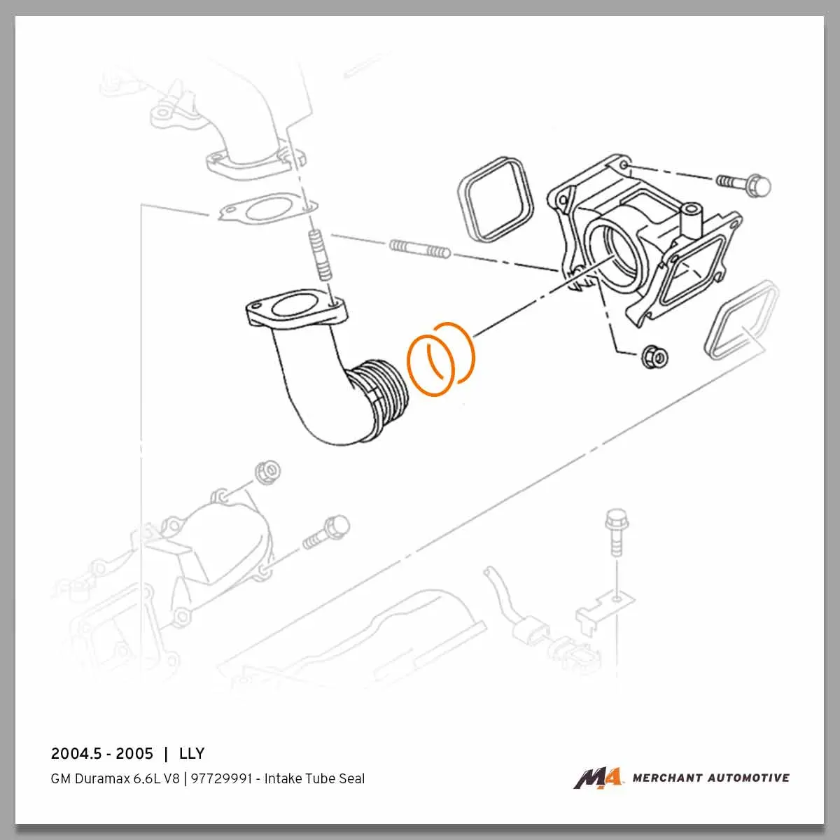 2004.5-2005 Duramax Intake Tube Seal Kit (10016) 2