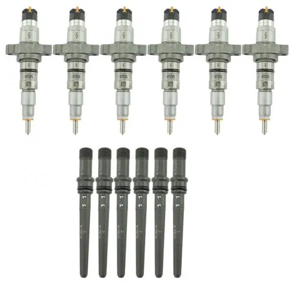 2004.5-2007 Cummins Reman Stock Injectors W/ Connecting Tubes (215312) 1
