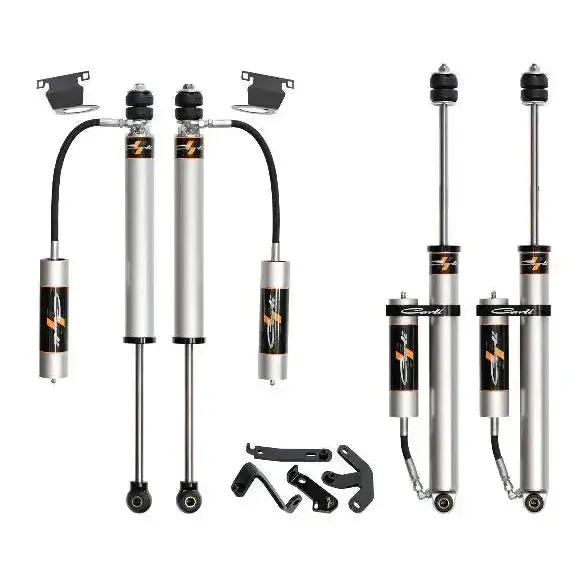 2005-2024 Powerstroke Carli Pathfinder 2.5 Level Height Remote Shocks & Reservoir Mounts (Cs-Flvlspkg-Cs25rr-A) 1