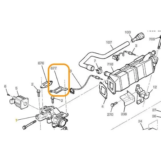 2006-2010 Duramax Egr Tube To Egr Valve Gasket (97367014) 2