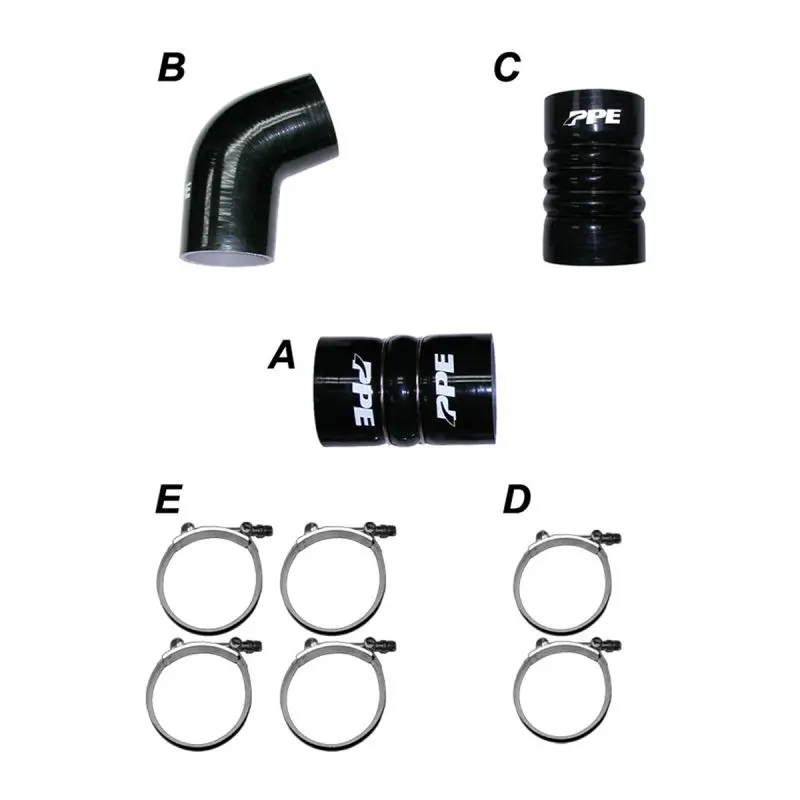 2006-2010 Duramax Silicone Hose Kit W/ S.S. Clamps (115910610) 1