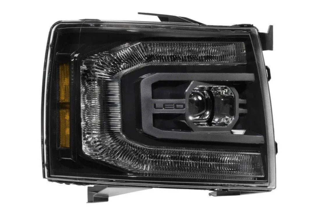 2007-2013 Silverado 1500 Xb Led Black Headlights (Lf540.2-Asm) 2