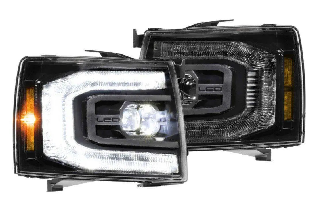 2007-2013 Silverado 1500 Xb Led Black Headlights (Lf540.2-Asm) 1