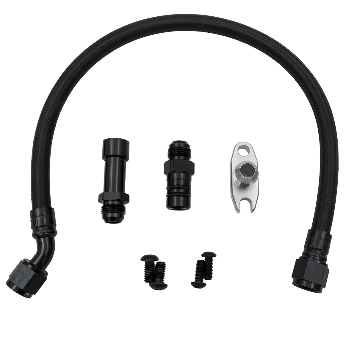 2007.5-2018 Cummins Turbo Oil Drain Line Kit (I67-Flu-A196) 1
