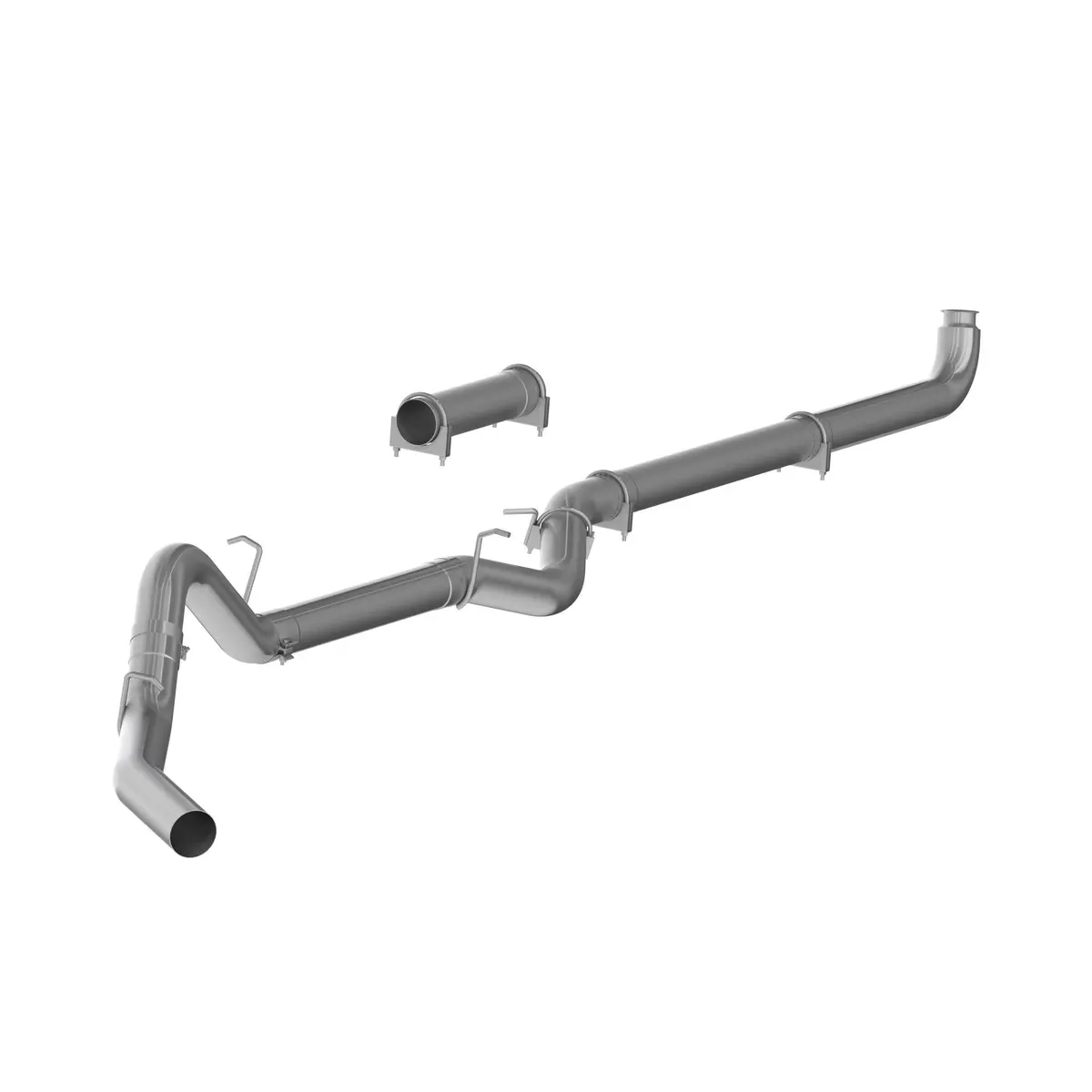 2007.5-2010 Duramax 4" Downpipe Back Exhaust - No Muffler (C6004plm) 1