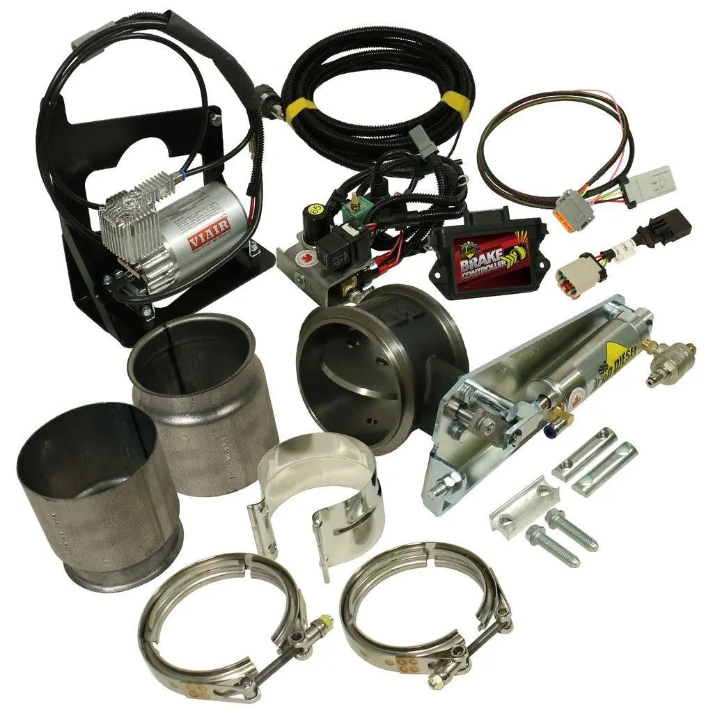 2007.5-2017 Cummins 4" Remote Mount Exhaust Brake W/ Compressor (1027344) 1