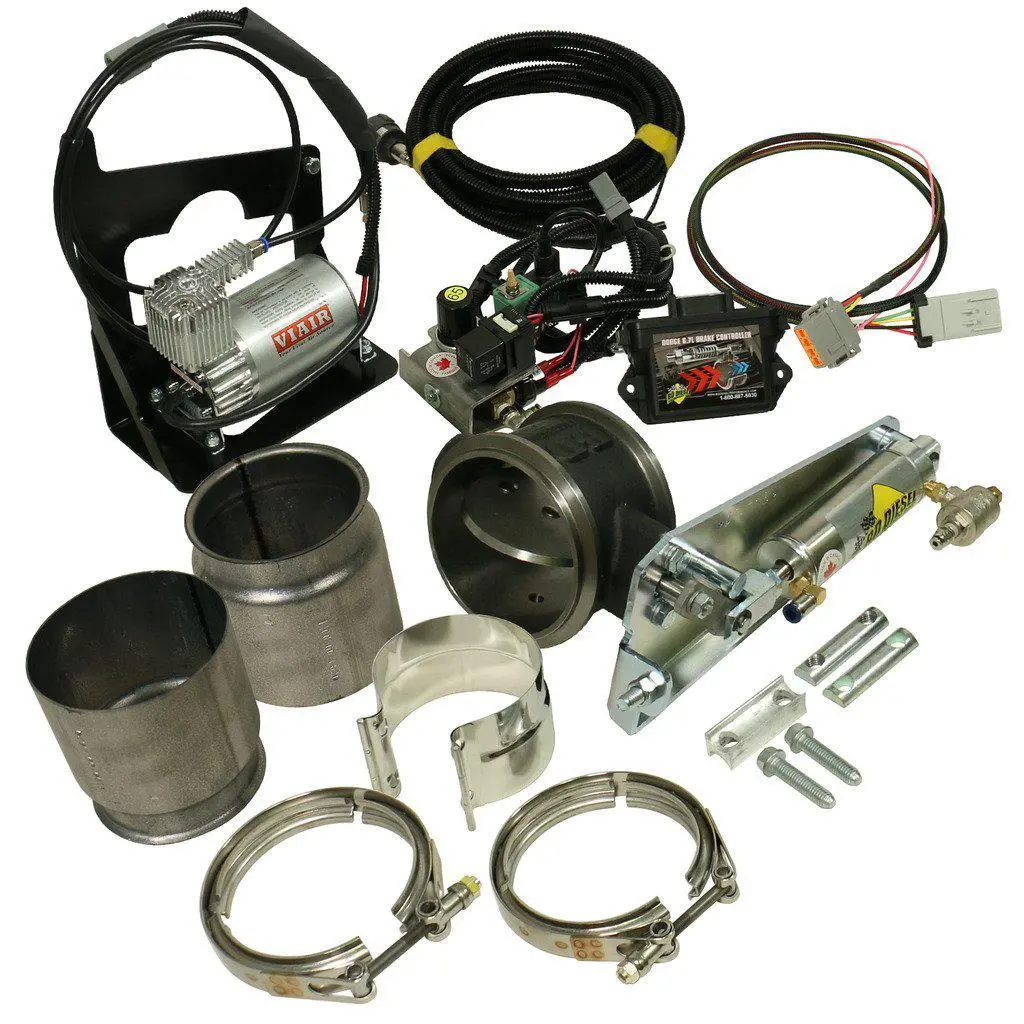 2007.5-2017 Cummins 5" Exhaust Brake Kit W/ Air Compressor (1027345) 1