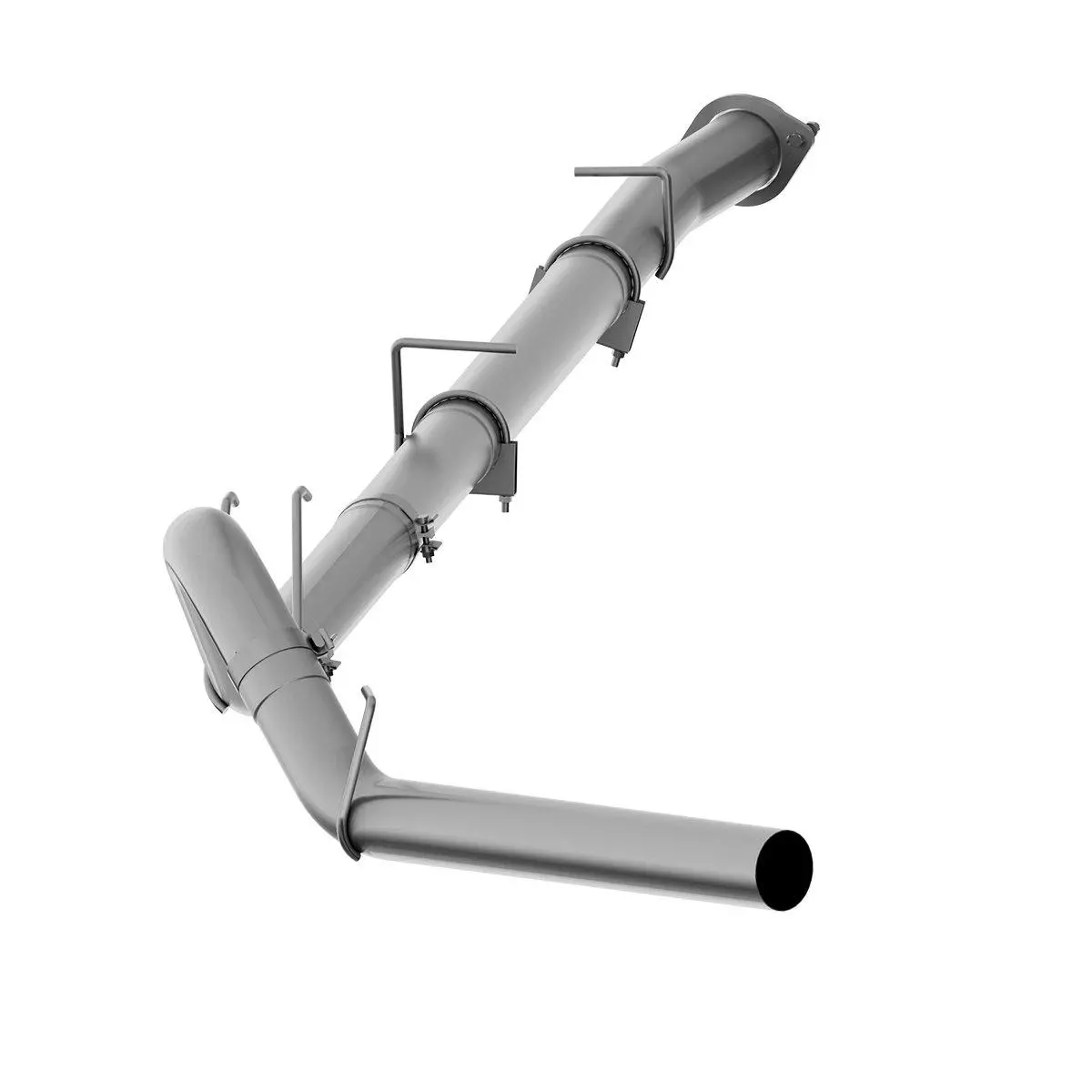 2008-2010 Powerstroke 4" Downpipe Back Exhaust System - No Muffler (C6254plm) 1