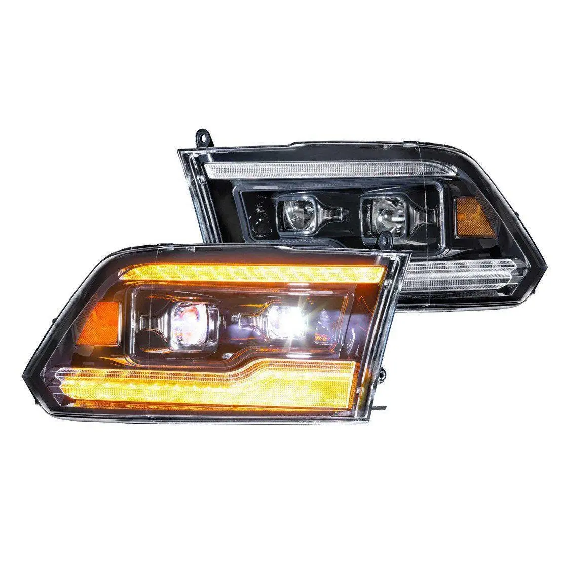 2009-2018 Cummins Xb Led Amber Headlights (Lf520-A-Asm) 1