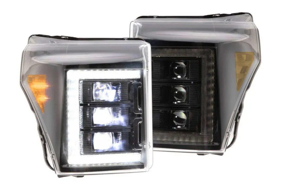 2011-2016 Powerstroke Xb Led Black Headlights (Lf505-Asm) 1