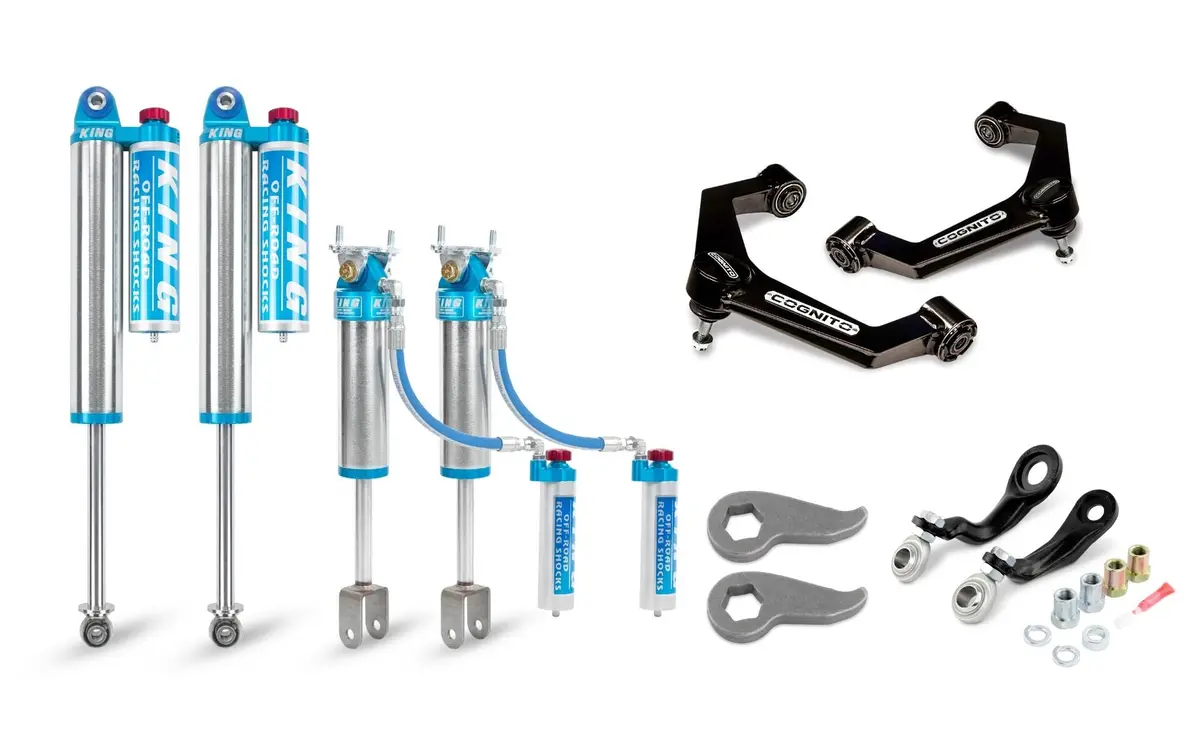 2011-2019 Duramax 3" Elite Leveling Kit W/ King 2.5 Reservoir Shocks Front (510-P0933) 1