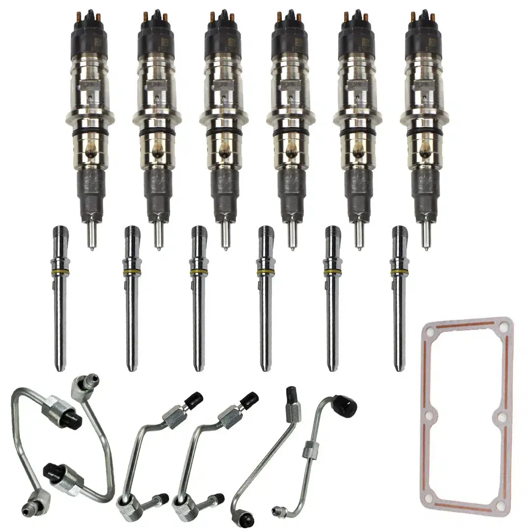 2013-2018 Cummins Reman Stock Injector Pack W/ Connecting Tubes & Fuel Lines (21C601) 1