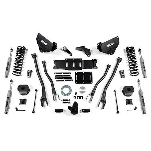 2014-2018 Cummins 2500 6" 4-Link Lift Kit W/ Rear Air Bags (Bds1628h) 1