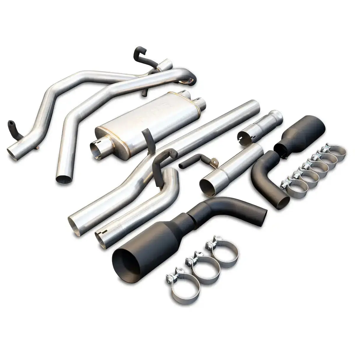 2014-2018 Gm 1500 Cat-Back Exhaust System Kit 2.5" W/ Dual Tips Ss (11704X0x0) 2