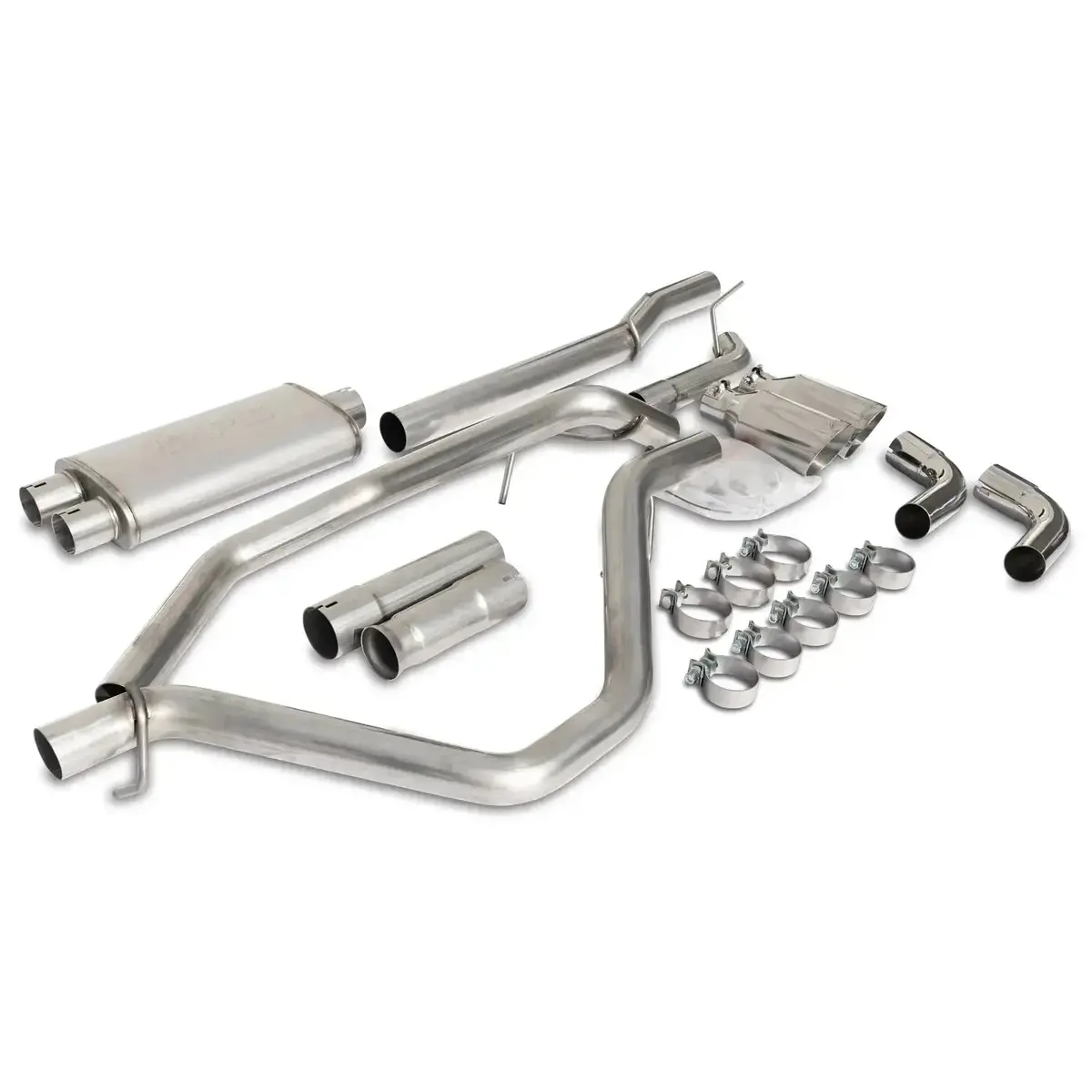 2014-2018 Gm 1500 Cat-Back Exhaust System Kit 2.5" W/ Dual Tips Ss (11704X0x0) 4