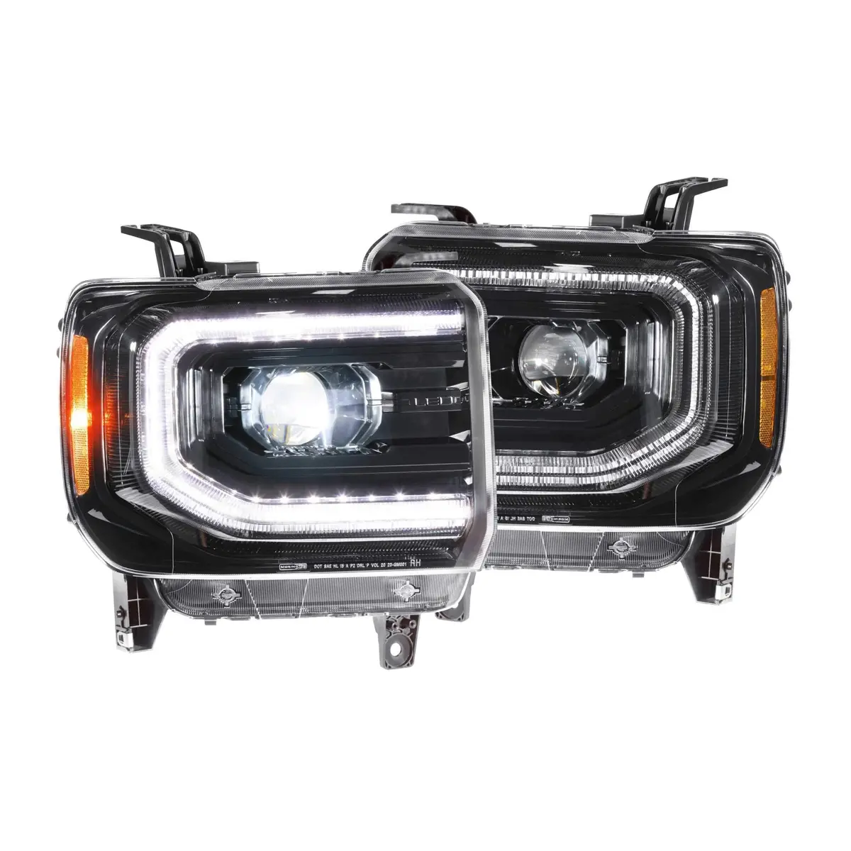 2014-2019 Duramax Xb Led Black Headlights (Lf544) 1