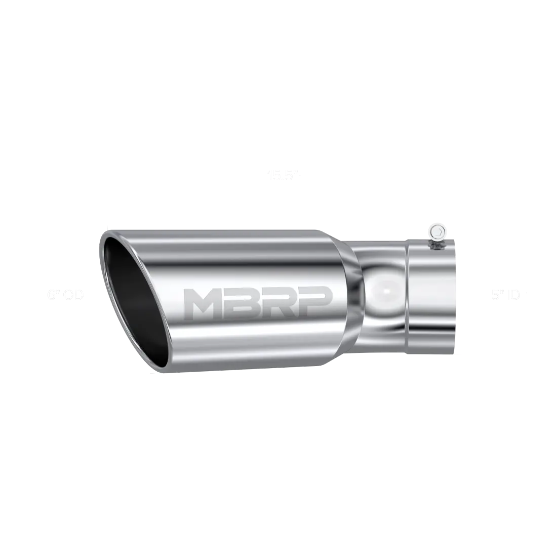 2015-2022 Duramax 6" Rolled Angle Cut Exhaust Tip (T5154) 1