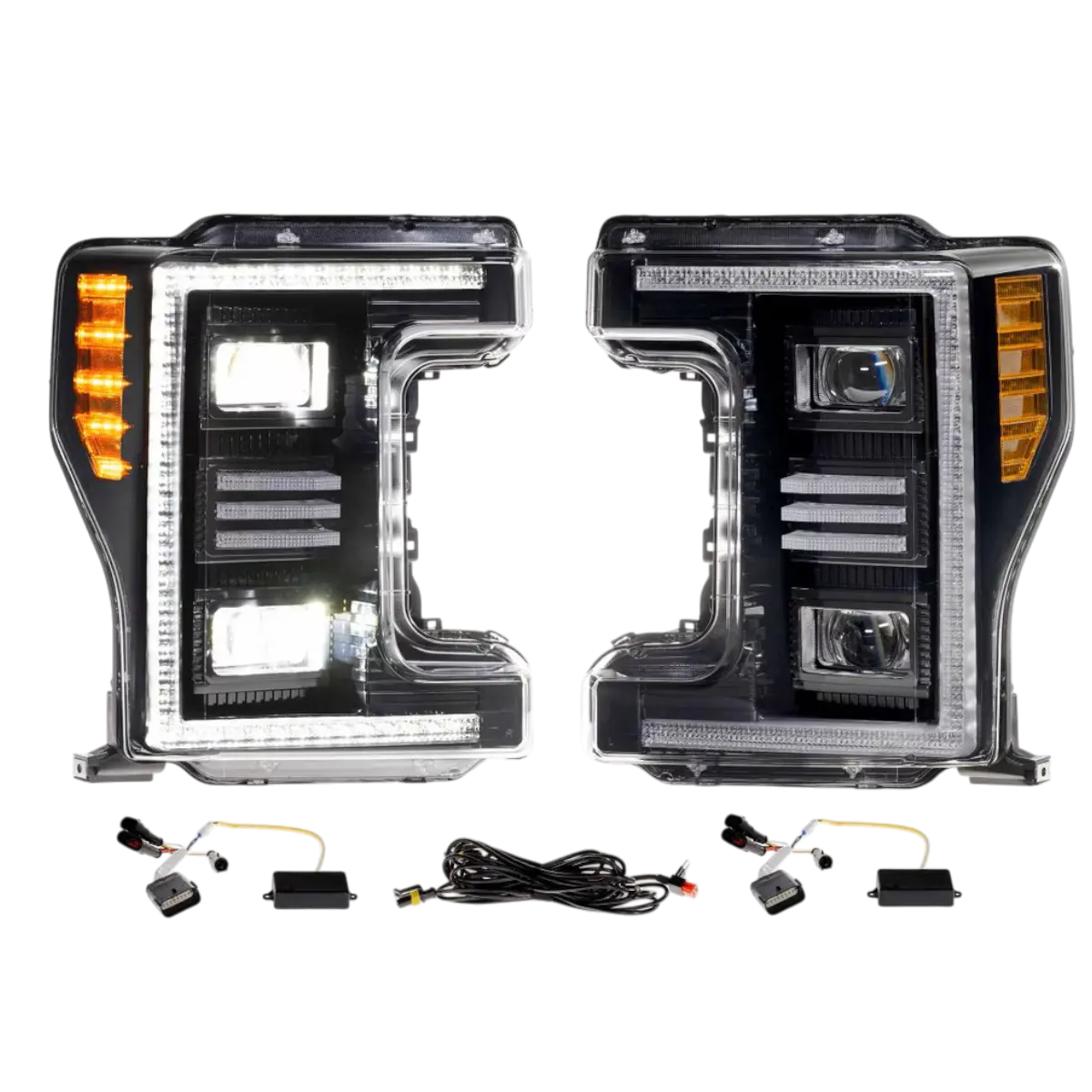2017-2019 Powerstroke Xb Hybrid Led Headlights (Lf554.2) 1