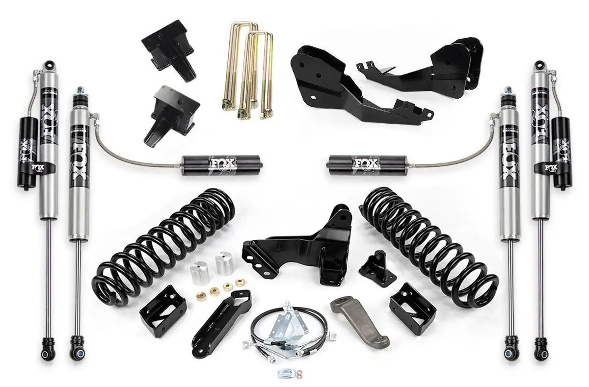 2017-2022 Powerstroke 4/5" Standard Lift Kit W/ Fox 2.0 Performance Series Remote Reservoir Shocks (120-P1282) 1