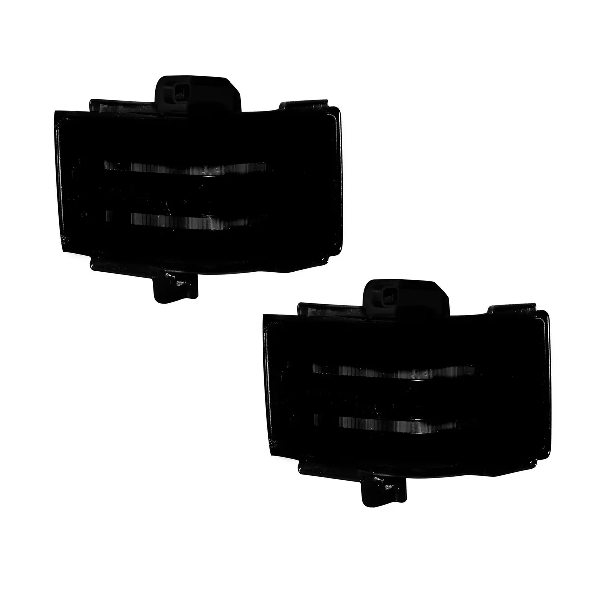 2017-2022 Powerstroke Smoked Led Side Mirror Lense Set (264245Whbk) 1