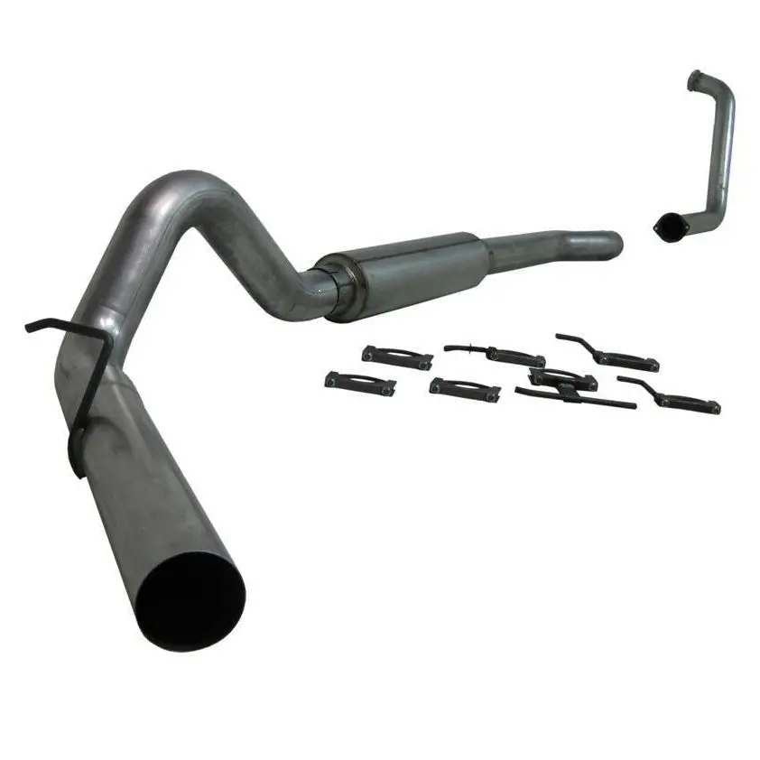 2017-2023 Duramax 4" Performance Series Downpipe-Back Race Exhaust System W/ Muffler (C6056p) 1
