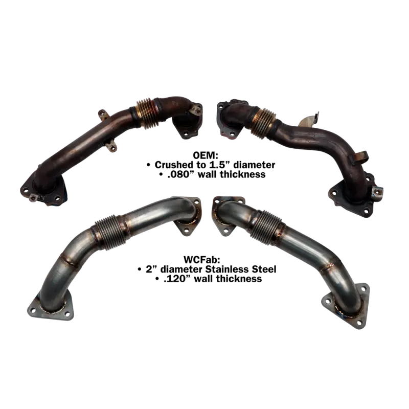 2017-2024 Duramax 2" Stainless Up Pipe Kit (Wcf100624) 2