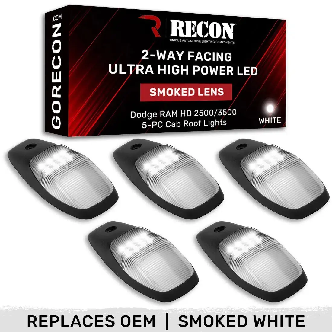 2019-2024 Cummins 5 Piece Cab Roof Lights (264345Bkhpam) 1