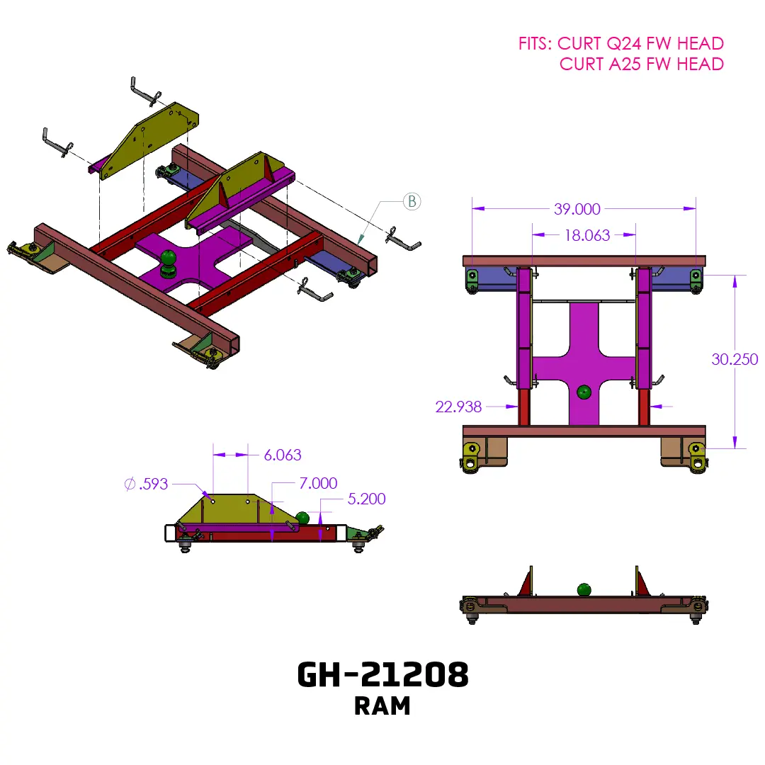 2019-2024 Cummins Advantage Hitch Gooseneck Base Only (Gh-21208) 2