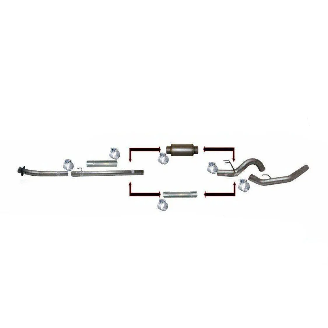 2020-2022 Powerstroke 4" Downpipe Back Exhaust No Muffler Ss (422031) 2