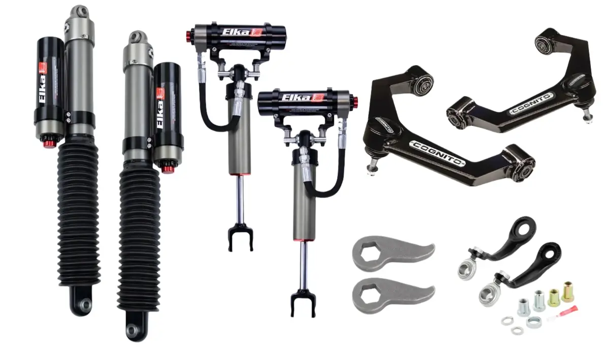 2020-2025 Duramax 3" Elite Leveling Kit W/ Elka 2.5 Reservoir Shocks Front (210-P1129) 1