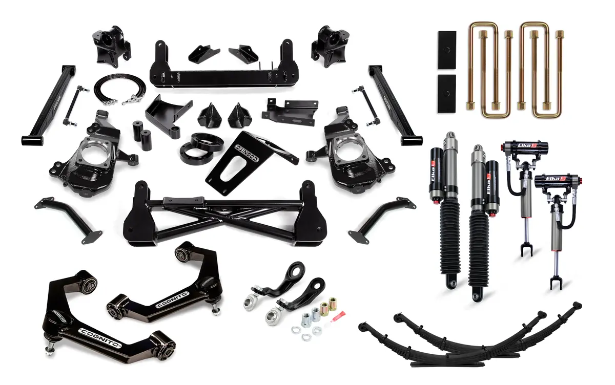 2020-2025 Duramax 7" Elite Front & 5" Rear Lift Kit W/ Elka 2.5 Reservoir Shocks (210-P1184) 1