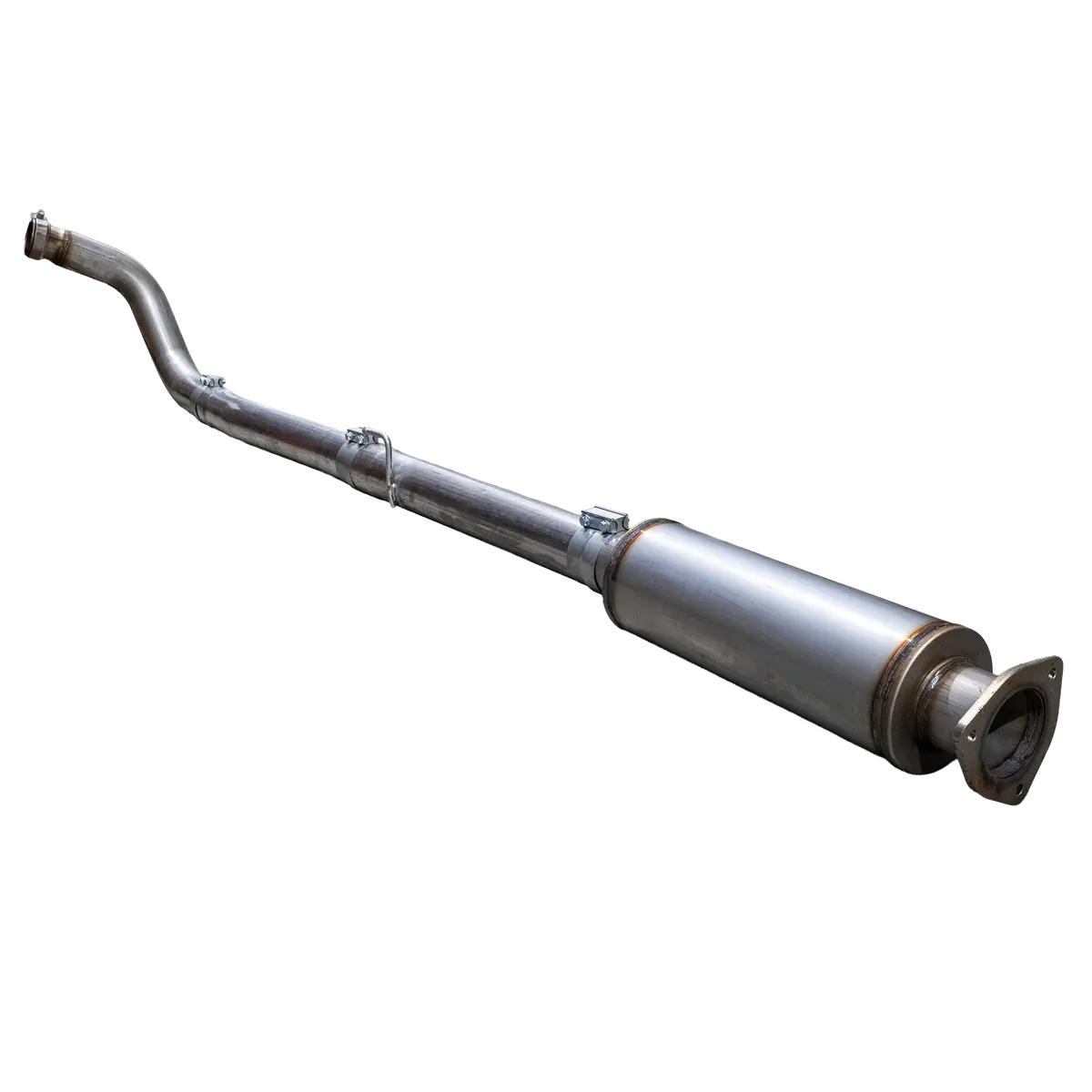 2023-2026 Powerstroke 4" Ss Turbo Back Race Pipe - W/ Muffler (Ddc-3F23m) 1