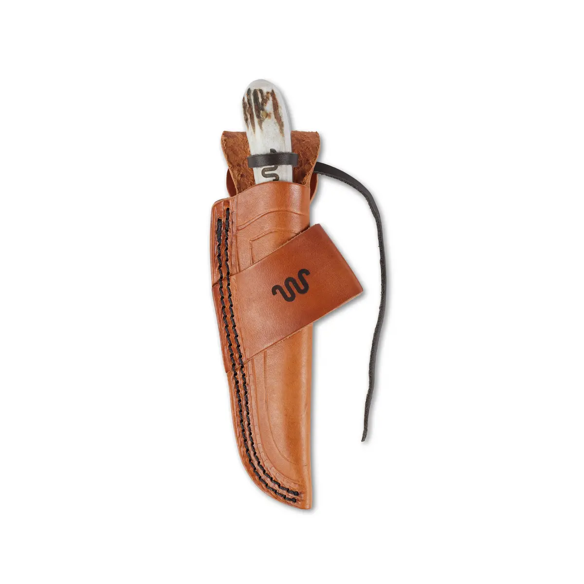 Elk Skinner Knife W/W Kr Logo & Lth Sheath 2