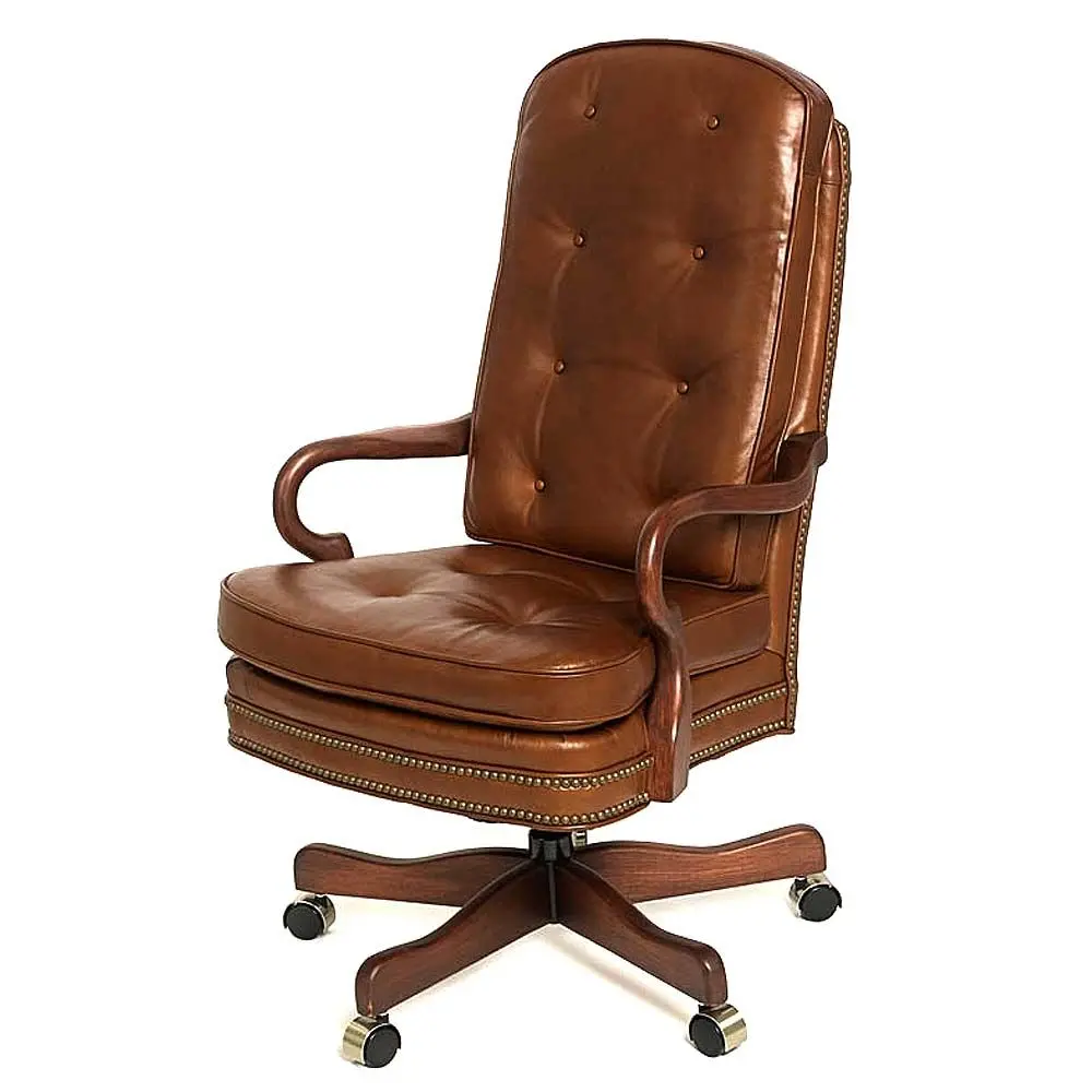 Tufted Leather Gooseneck Chair 1