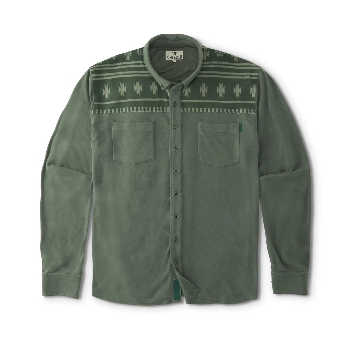 Men's L/S Pattern Stretch Flannel Button Up 1