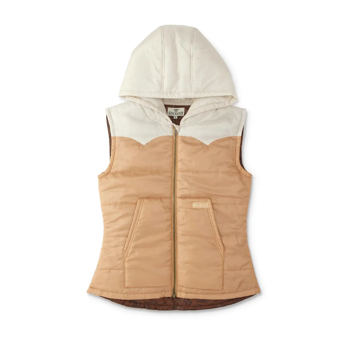 Women's Colorblock Western Puff Vest 1