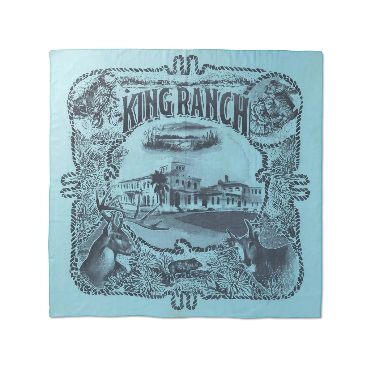 King Ranch Main House And Wildlife Scarf 1